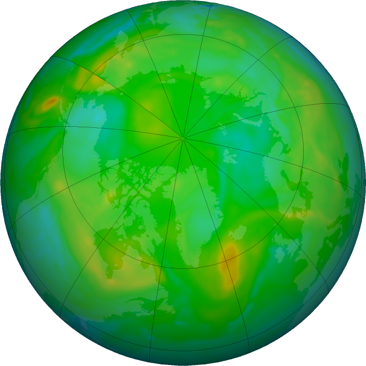 Arctic ozone map for 04 August 2024